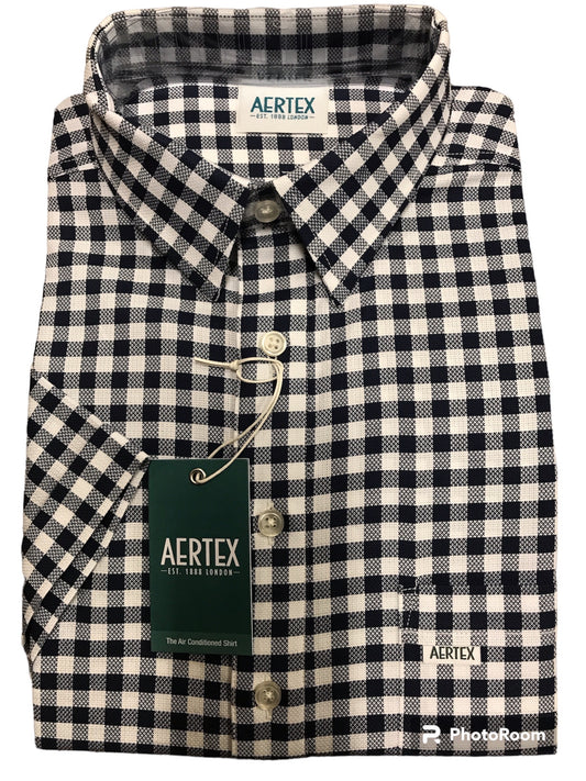 Aertex Navy Check FYQ108