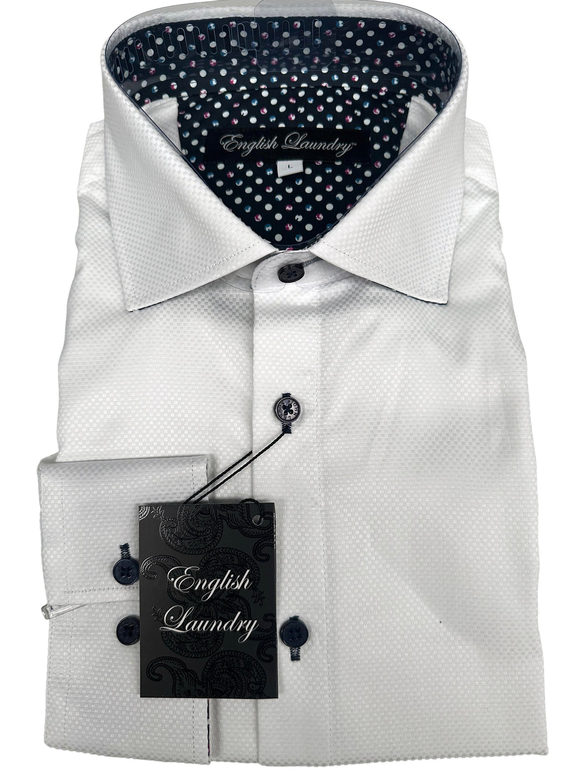 English Laundry Shirt Texture White