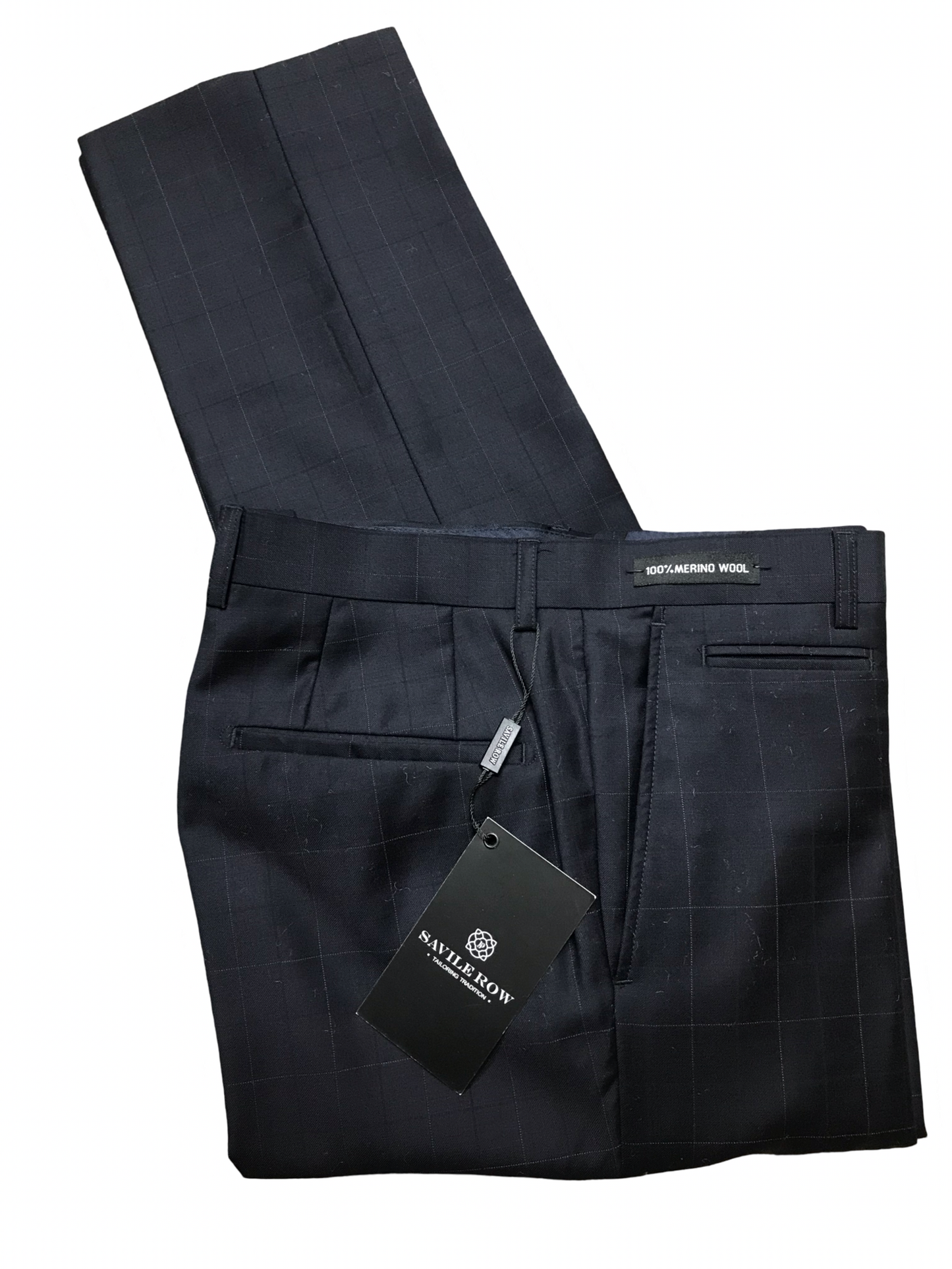 Jesse Trousers Navy Suttle Check Extra Add On @ $179