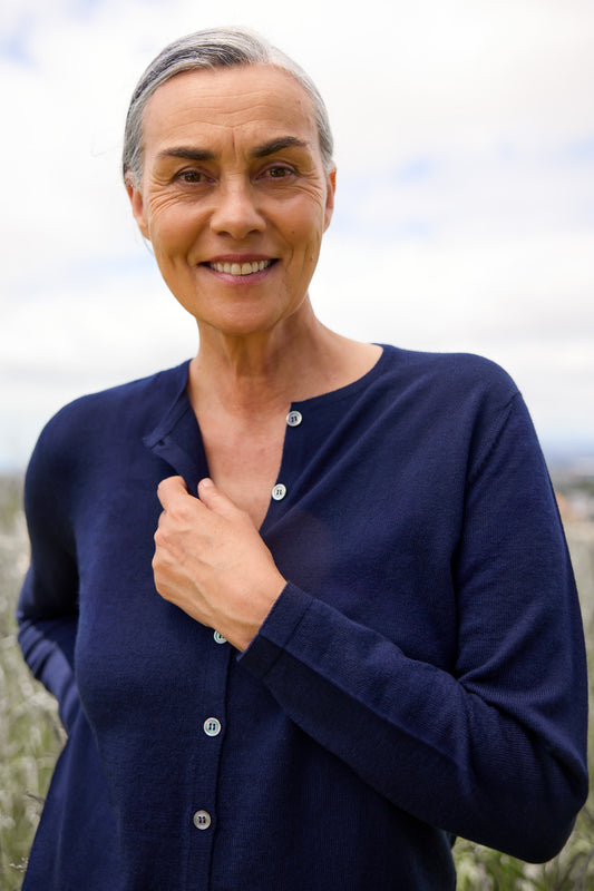 Royal Merino Classic Button Cardigan