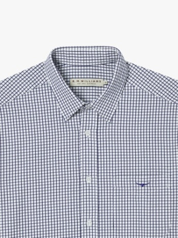 Collins Shirt Navy/White