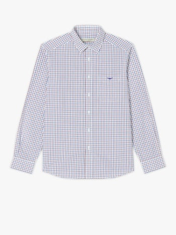 Collins Shirt Navy/Burgundy/White