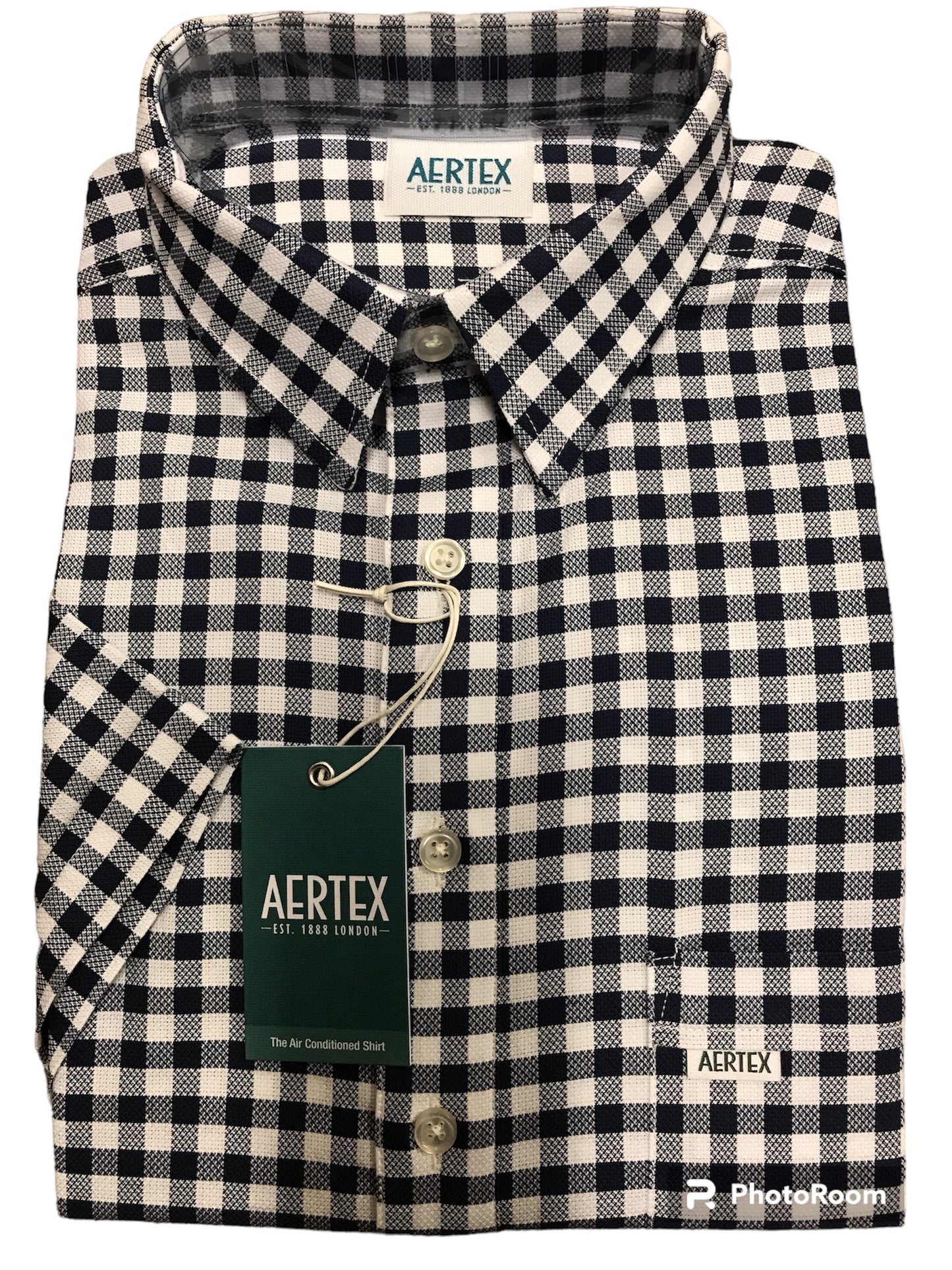 Aertex Navy Check