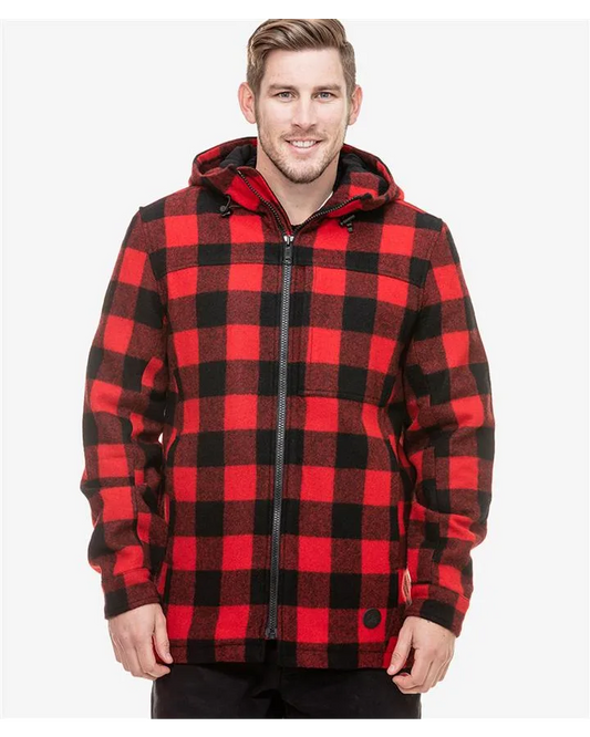 Swanndri Hudson Hoody Red/Black Check