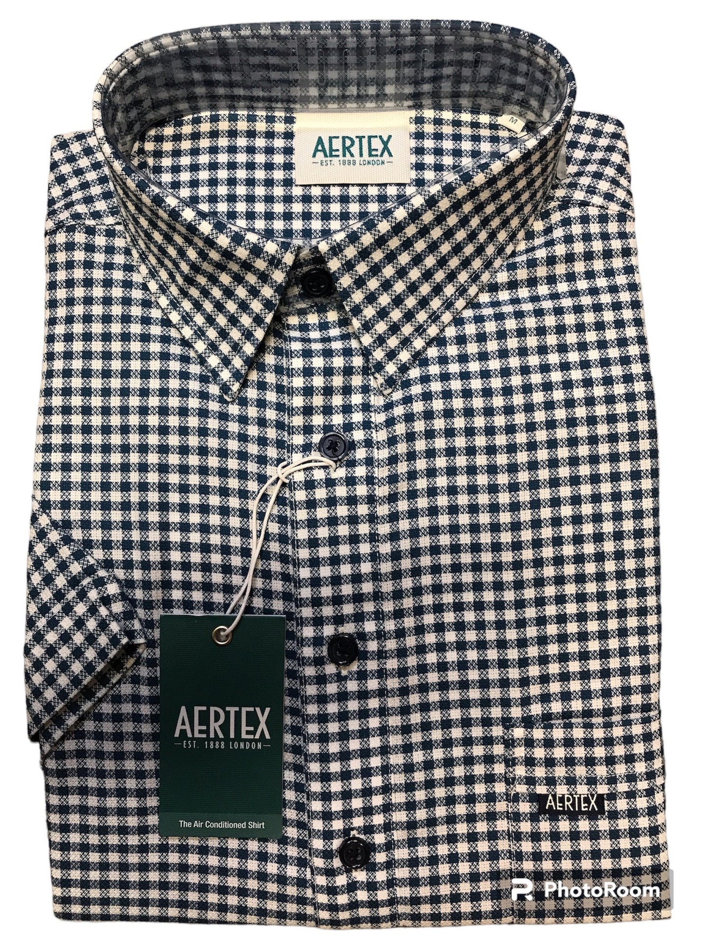 Aertex Teal Check