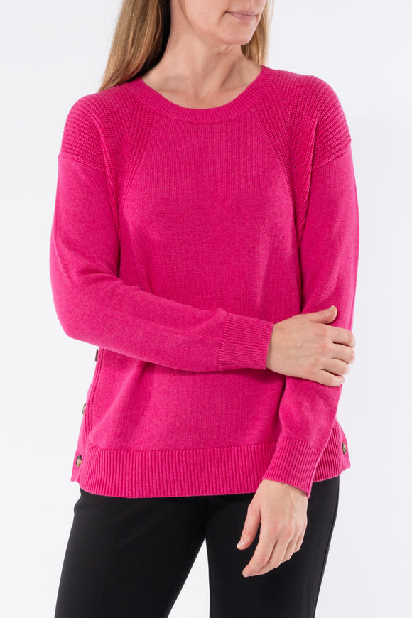 Jump Side Button Pullover