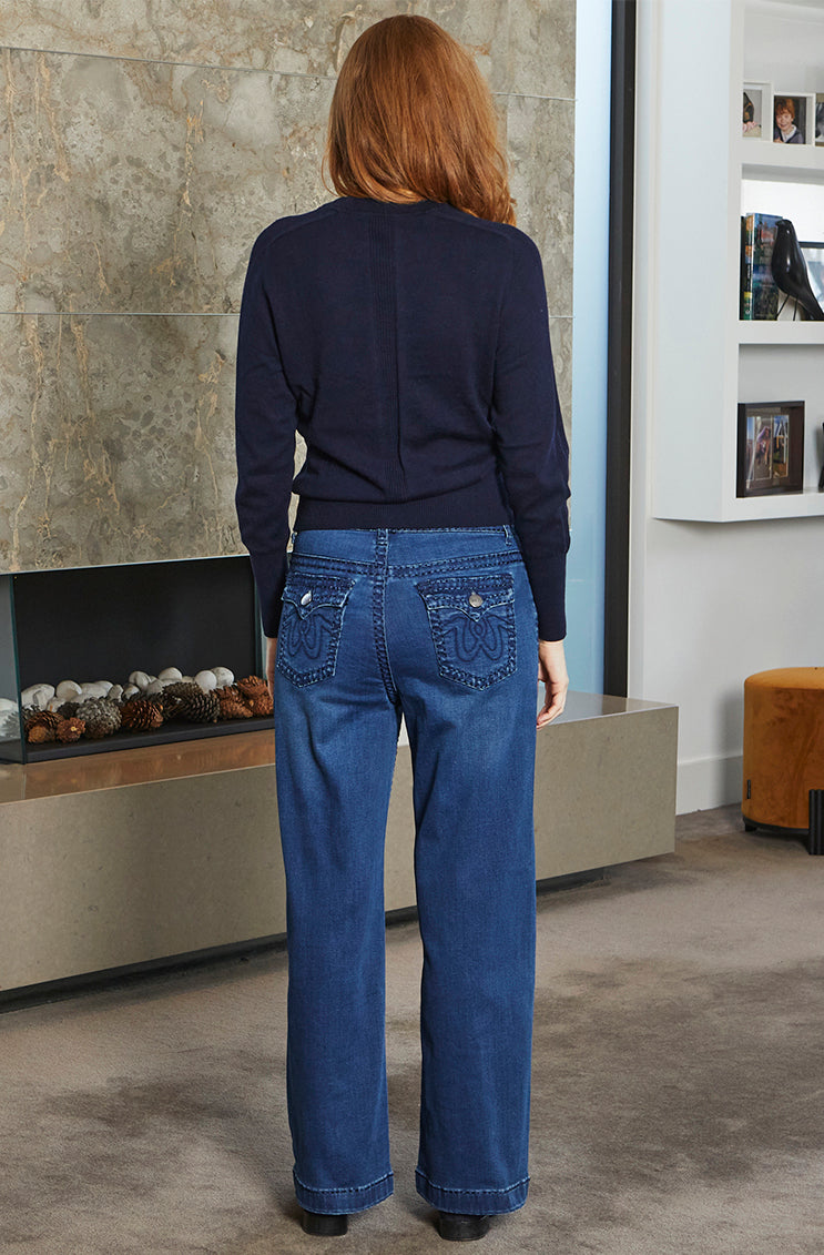 Chelsea Wide Indigo Denim