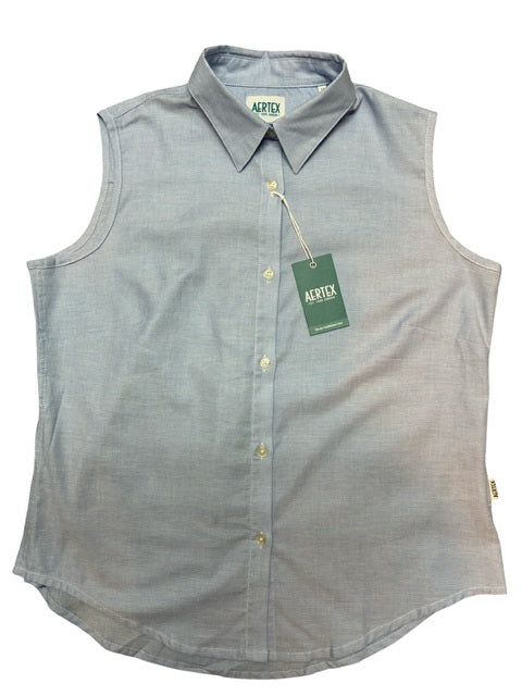 Aertex Sleeveless Plain Blue FYI175