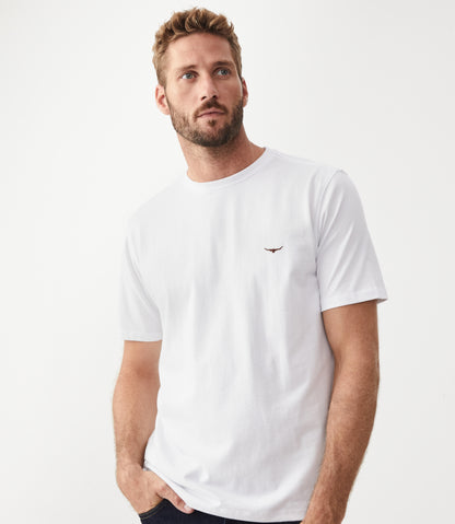 Parson T-Shirt White/Chestnut