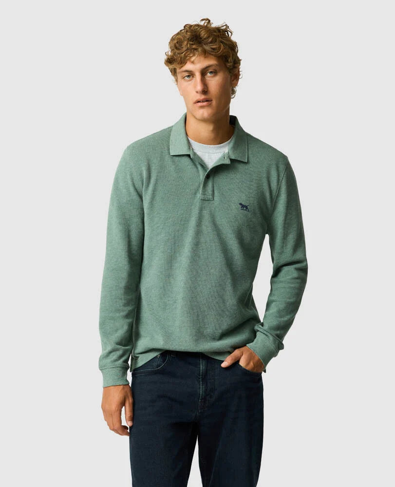 Rodd & Gunn Long Sleeve Polo Fern