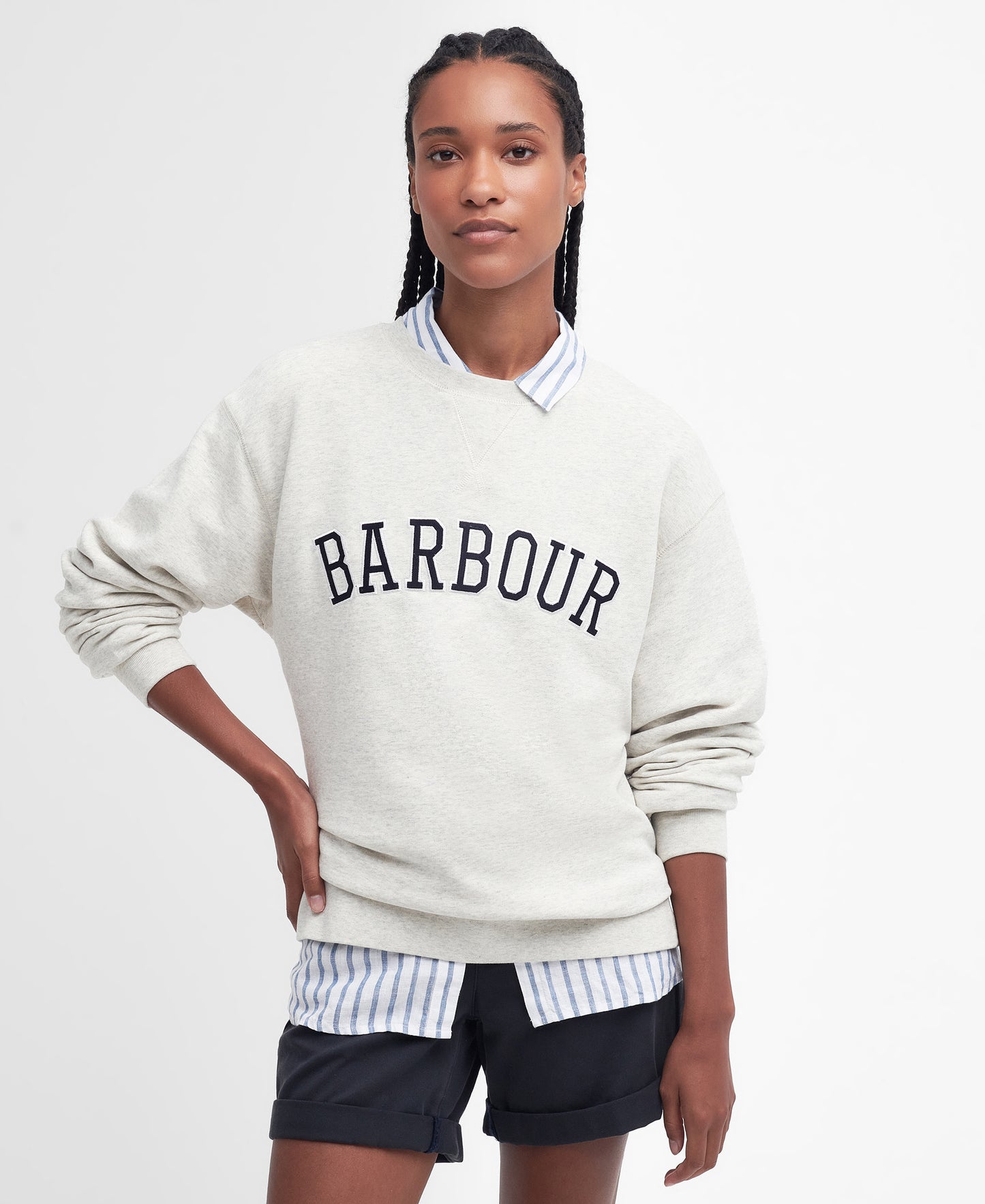 Barbour Sweatshirt Cloud/Navy