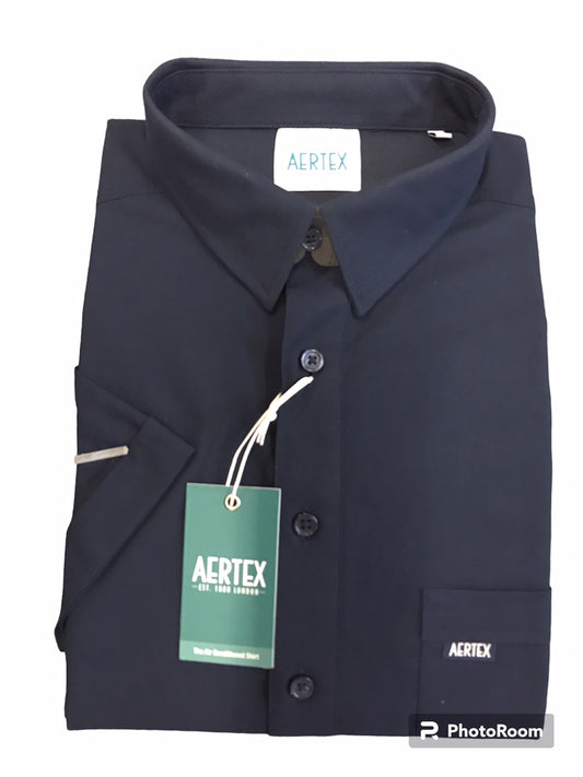 Aertex Cotton Blend Navy