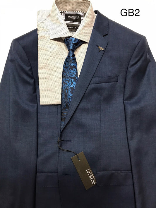 Gibson Pure Wool Suit – Lithium/Caper