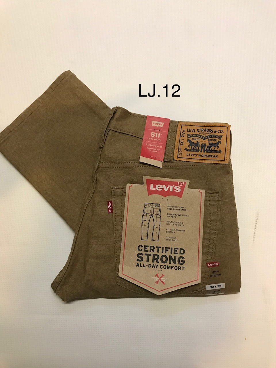 Levi's Utility Canvas Multi Purpose Utility Pockets Jean Khaki